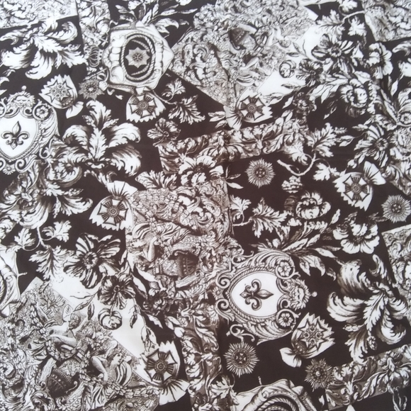 Dark Brown and White Jaclyn Smith Polyester Scarf - Picture 7 of 11